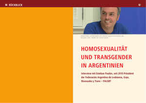 HOMOSEXUALITÄT UND TRANSGENDER IN ARGENTINIEN