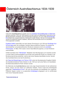 Österreich Austrofaschismus 1934-1939