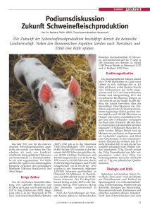 Podiumsdiskussion Zukunft Schweinefleischproduktion