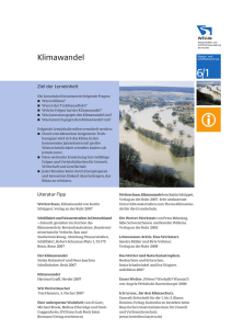 Klimawandel - Wasser- und Schifffahrtsschule