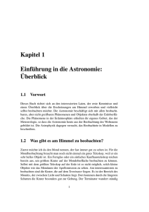 Kapitel 1 Einführung in die Astronomie: Überblick