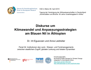 Diskurse um Klimawandel und Anpassungsstrategien am Blauen Nil