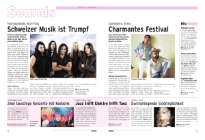 Schweizer Musik ist Trumpf Charmantes Festival - B