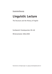 Linguistic Lecture - Portfolio Gregory Turkawka