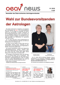 oeav news 01-2016 - Österreichischer Astrologenverband