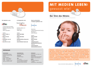 Broschüre zum Sinn des Hörens - Bremische Landesmedienanstalt