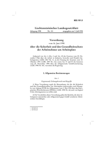 Liechtensteinisches Landesgesetzblatt Verordnung über die