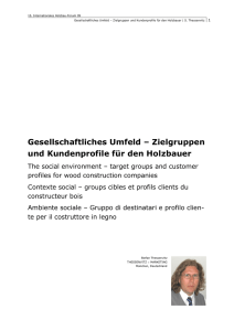 Gesellschaftliches Umfeld – Zielgruppen und Kundenprofile für den