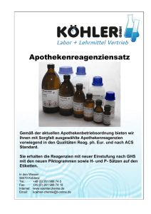 Apothekenreagenziensatz