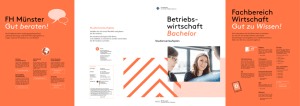 Betriebs- wirtschaft Bachelor Fachbereich Wirtschaft