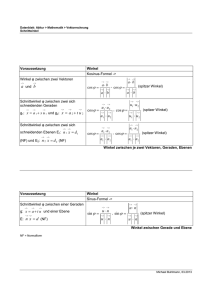 Datenblatt Abitur > Vektorrechnung > Winkel