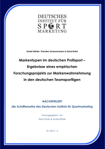 Markentypen im deutschen Profisport – Ergebnisse eines