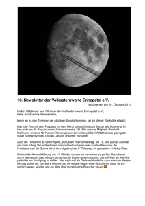 10. Newsletter vom 24. Oktober 2010 - Volkssternwarte
