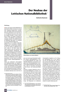 Der Neubau der Lettischen Nationalbibliothek1