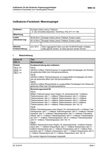 Indikatoren-Factsheet: Meeresspiegel