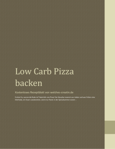 Low Carb Pizza backen - Welches