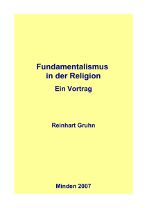 Fundamentalismus in der Religion