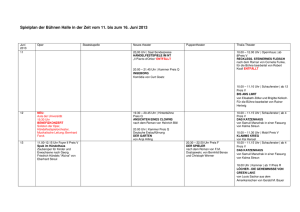 Spielplan der Bühnen Halle in der Zeit vom 11. bis 16.6.