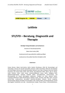 Leitlinie STI/STD – Beratung, Diagnostik und Therapie