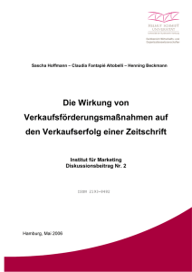 Nr. 2 Wirkung von Verkaufsförderungsmaßnahmen