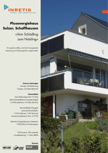 Plusenergiehaus Sulzer, Schaffhausen «Vom Schädling zum