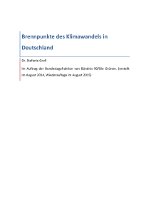 Brennpunkte des Klimawandels in Deutschland