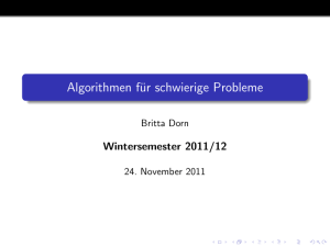 Algorithmen für schwierige Probleme