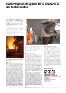 Hochtemperaturtaugliche RFID Sensorik in der Stahlindustrie