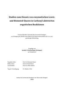 Studien zum Einsatz von enzymatischen Lewis