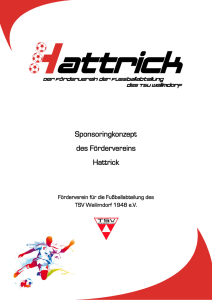 Sponsoringkonzept des F&ouml;rdervereins Hattrick