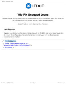 Wie Fix Snagged Jeans