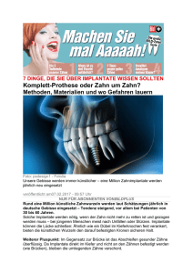 Komplett-Prothese oder Zahn um Zahn?