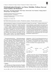 Methylenphosphanyl-Komplexe von Chrom, Molybdän, Wolfram