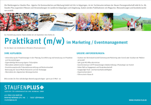 praktikant (m/w) im Marketing / eventmanagement