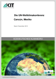 Die UN-Weltklimakonferenz Cancún, Mexiko