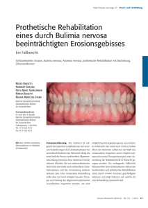 Prothetische Rehabilitation eines durch Bulimia nervosa