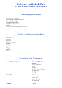 Zeitungen und Zeitschriften