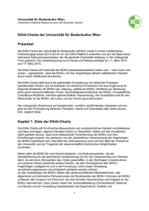 Ethik-Charta der Universität für Bodenkultur Wien Präambel