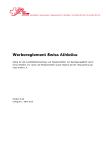 Werbereglement - Swiss Athletics