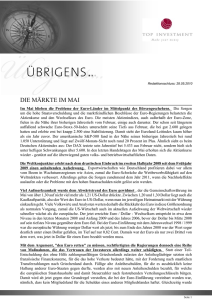 Newsletter vom 28. Mai 2010 - TOP