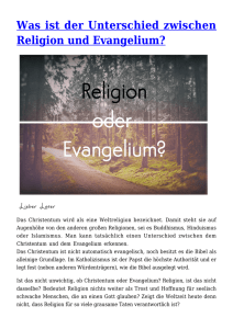 Was ist der Unterschied zwischen Religion und