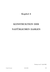 Kapitel 3 KONSTRUKTION DER NATjRLICHEN ZAHLEN