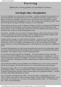 Unbekannt - Vortrag - Astrologie ohne Ab[...]