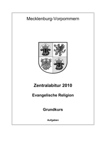 Mecklenburg-Vorpommern Zentralabitur 2010