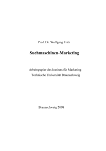 Suchmaschinen-Marketing - Technische Universität Braunschweig