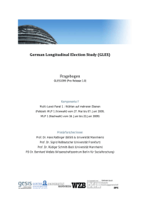 German Longitudinal Election Study (GLES) Fragebogen