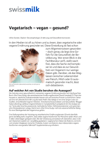 Vegetarisch – vegan – gesund?