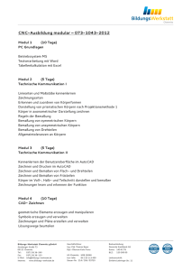 Übersicht CNC Modulinhalte