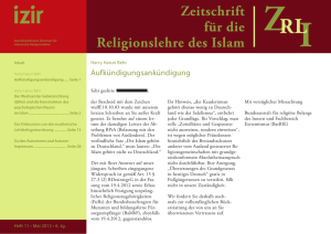 Aufkündigungsankündigung - islamic