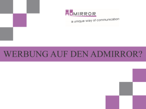 Präsentation Werbung Admirror (DE)